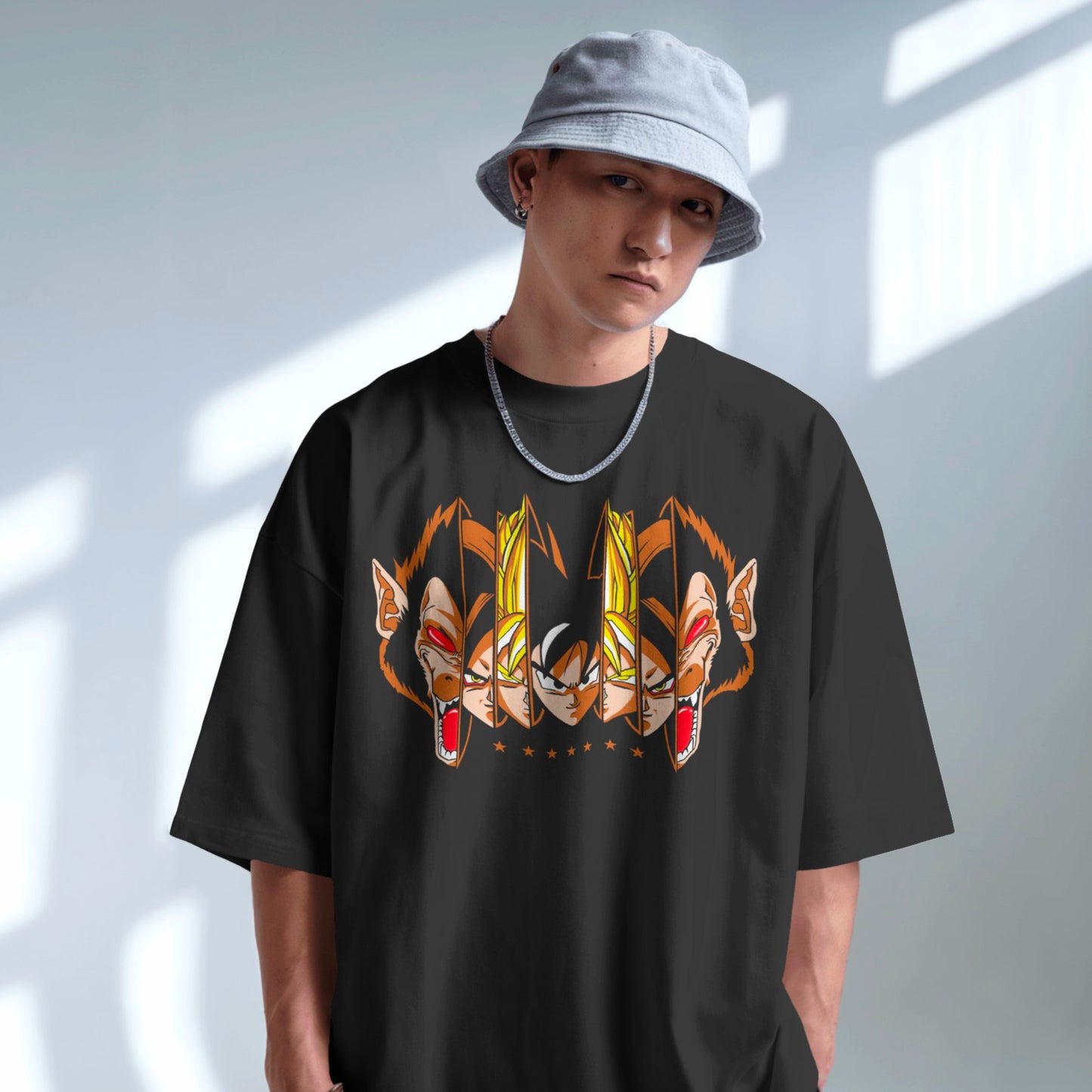 Super Saiyan Levels Oversized Tee