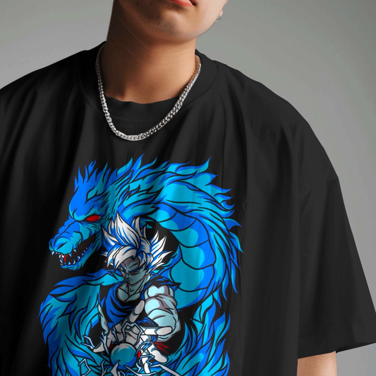 Goku Blue Super Saiyan Oversized Tee